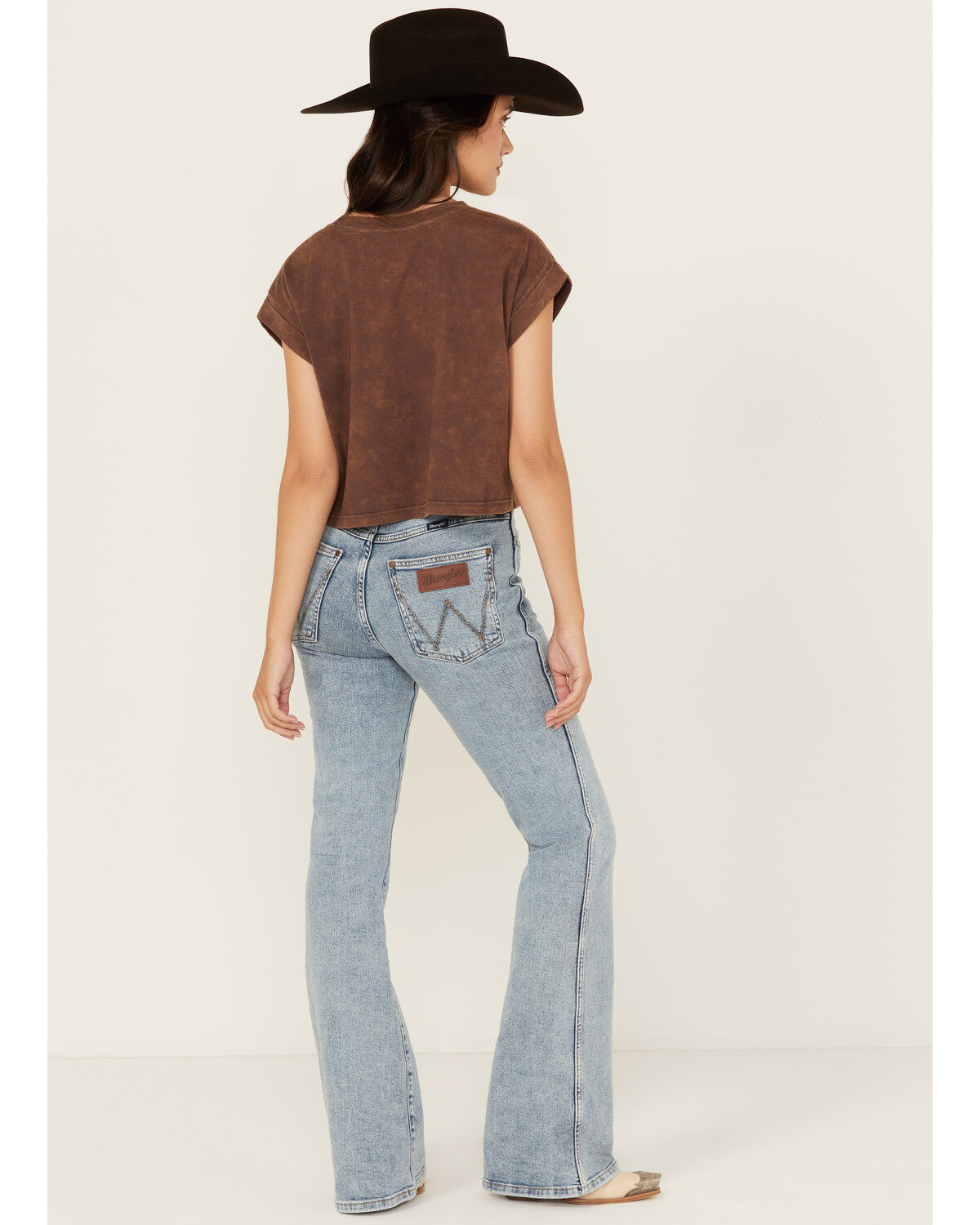 Image #3 - Wrangler Retro Women's Giovanni Light Wash High Rise Flare Stretch Denim Jeans, Light Wash, hi-res