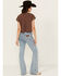 Image #3 - Wrangler Retro Women's Giovanni Light Wash High Rise Flare Stretch Denim Jeans, Light Wash, hi-res