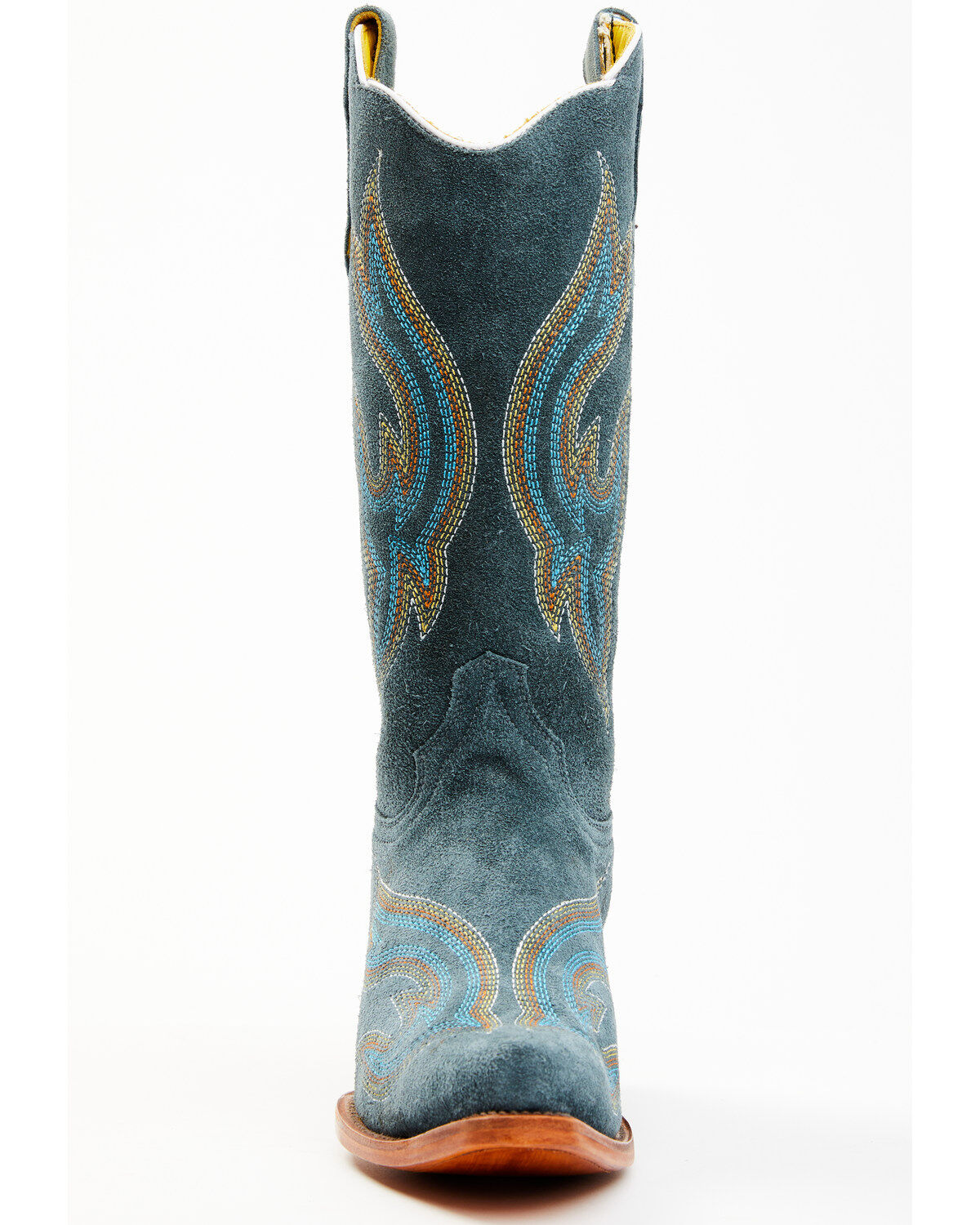 Product Name:  Planet Cowboy Women's Steel My Blues Psychedelic Suede Leather Western Boot - Snip Toe