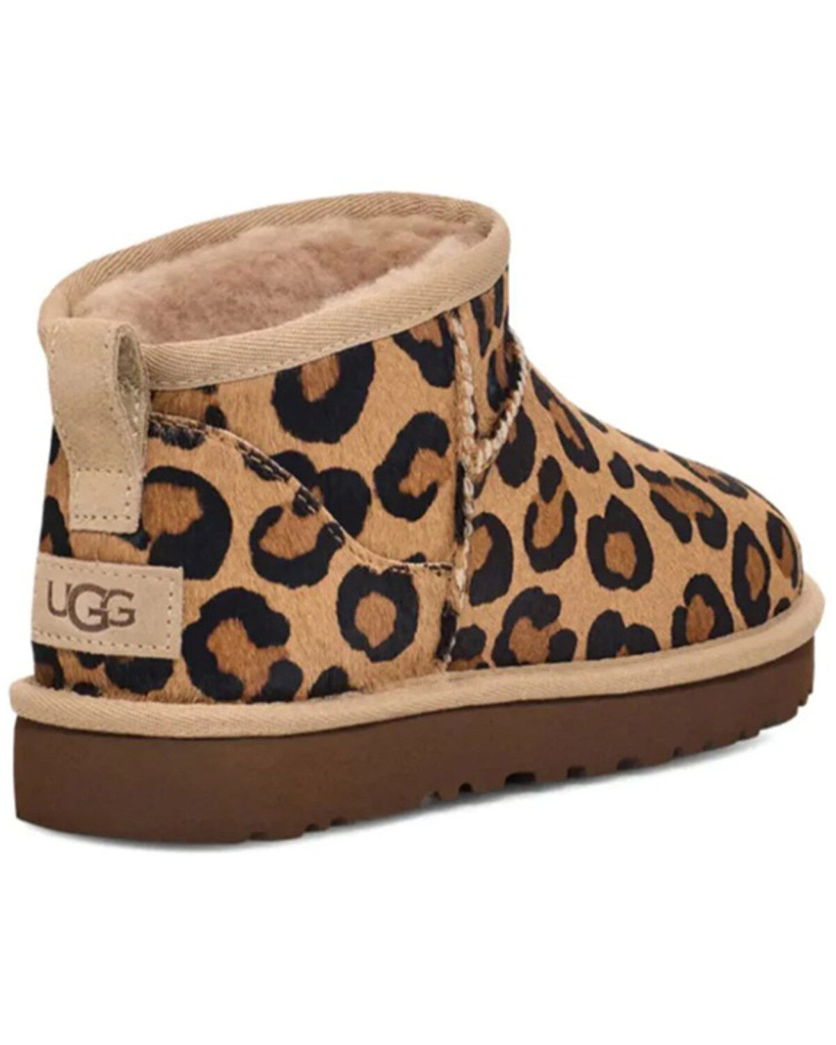 UGG Women's Leopard Print Classic Ultra Mini Spotty Boots - Round Toe