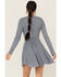 Image #4 - Free People Women's All Yours Long Sleeve Mini Dress, Light Blue, hi-res