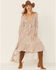 Beyond The Radar Women's Ditsy Long Sleeve Picnic Maxi Dress, Ivory, hi-res