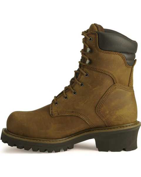 Image #3 - Chippewa Men's IQ Insulated 8" Lace-Up Logger Boots - Steel Toe, Bark, hi-res