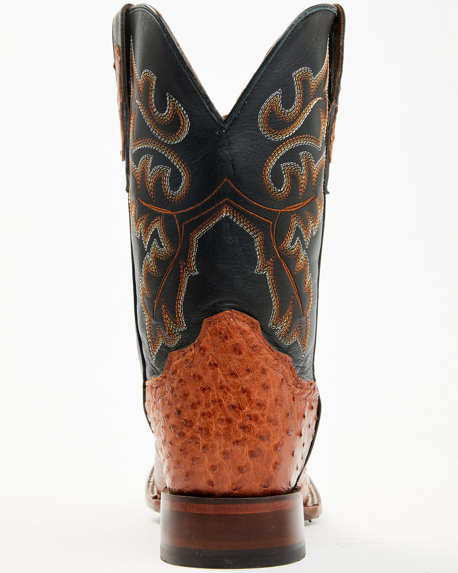 Image #5 - Cody James Men's Exotic Ostrich Western Boots - Broad Square Toe, Cognac, hi-res