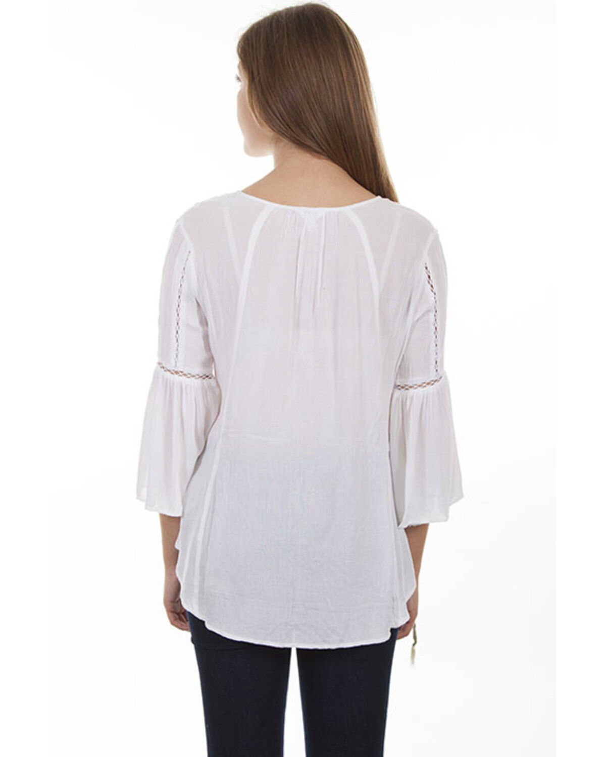 Image #2 - Honey Creek by Scully Women's Hi/Lo Lace Crochet Blouse , , hi-res