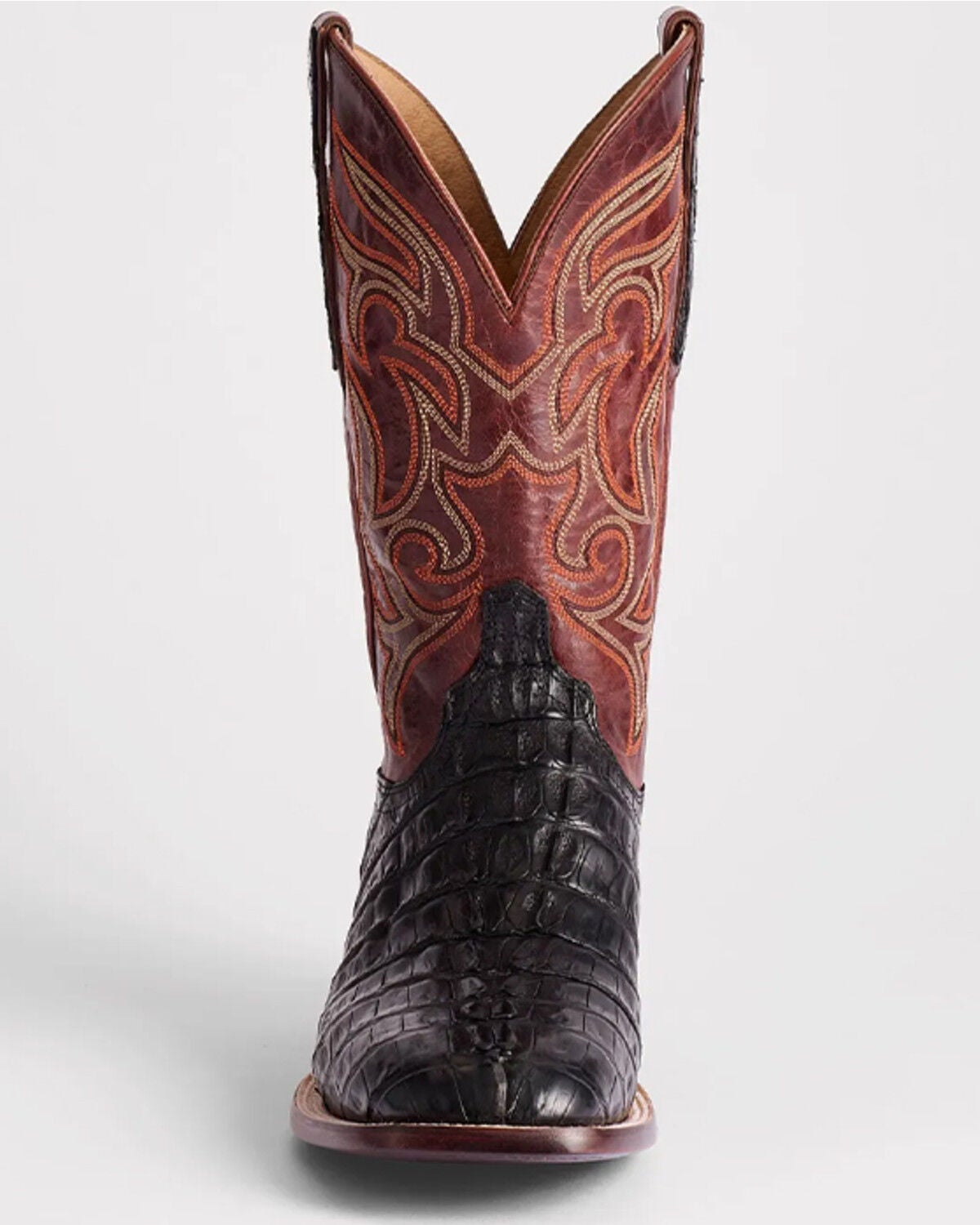 Image #3 - Lucchese Men's Hendrik Exotic Caiman Western Boots - Broad Square Toe, Black, hi-res