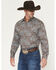 Image #2 - Stetson Men's Floral Paisley Print Long Sleeve Snap Western Shirt, Brown, hi-res