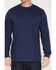 Image #3 - Hawx Men's FR Solid Skull and Hammers Long Sleeve Graphic Work T-Shirt, Navy, hi-res
