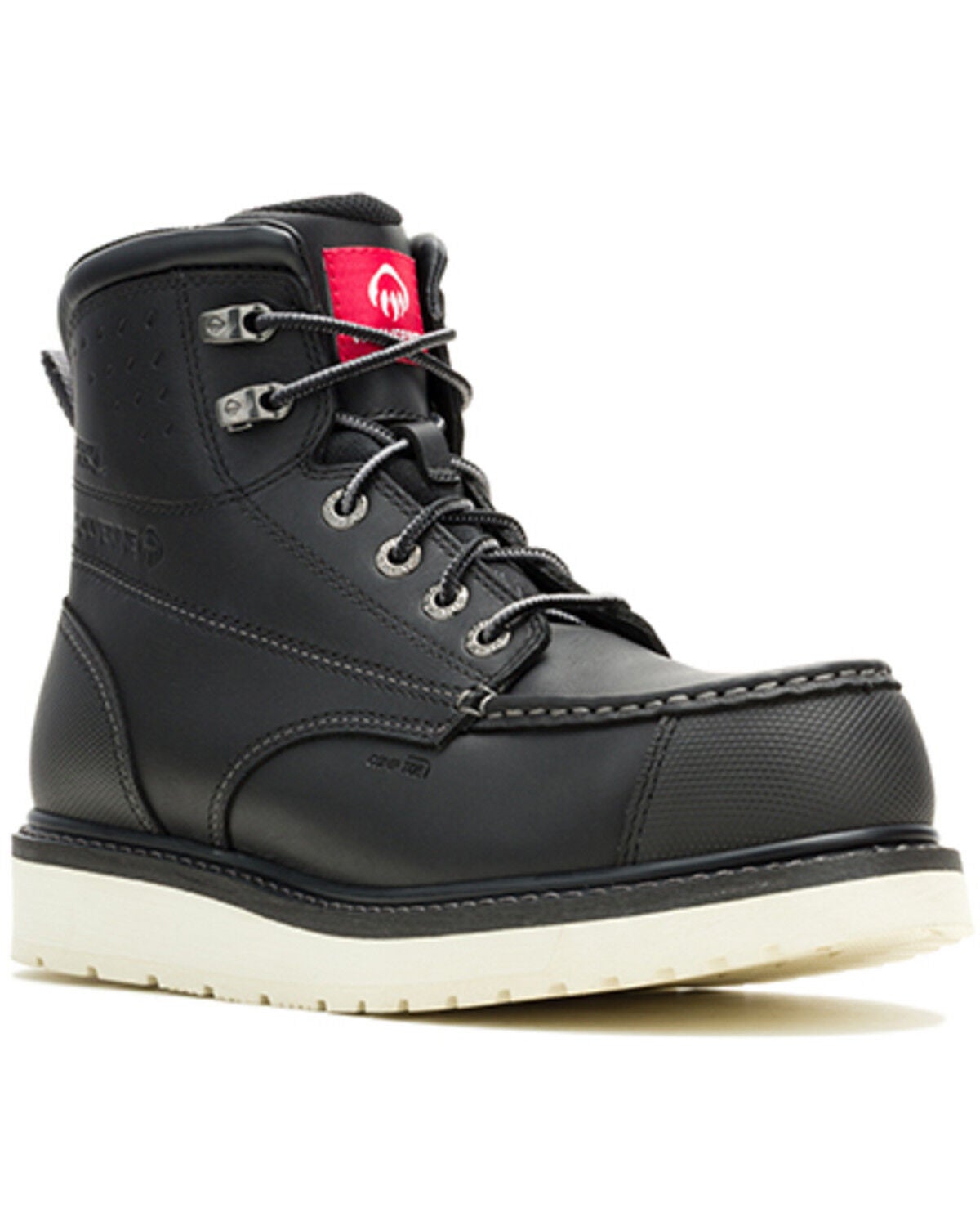 Wolverine Men's 6" Loader II ft HyberRest CarbonMAX&reg; Moc Work Boots - Composite Toe, Black, hi-res