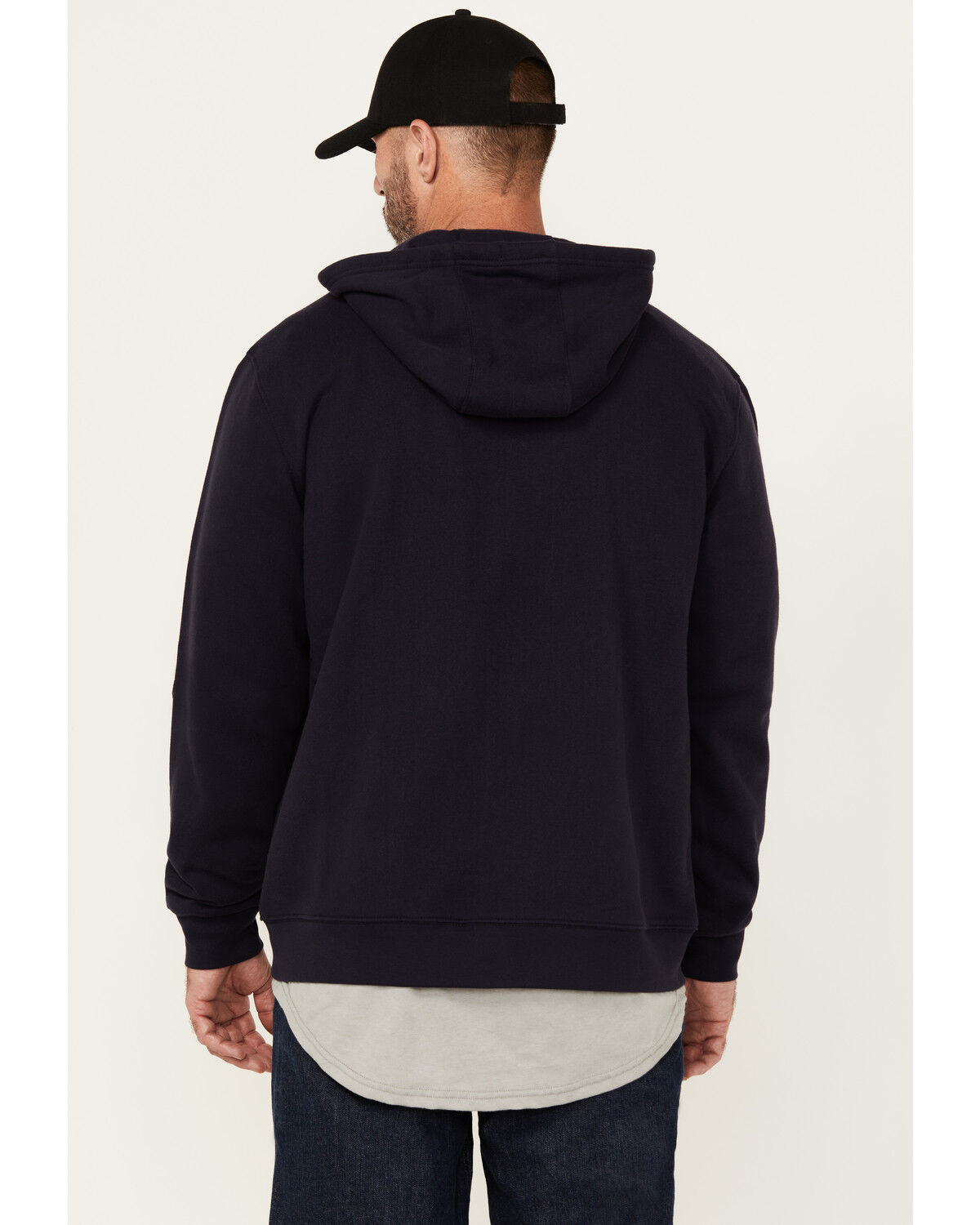 Image #4 - Hawx Men's FR Fleece Hooded Jacket - Tall, Navy, hi-res