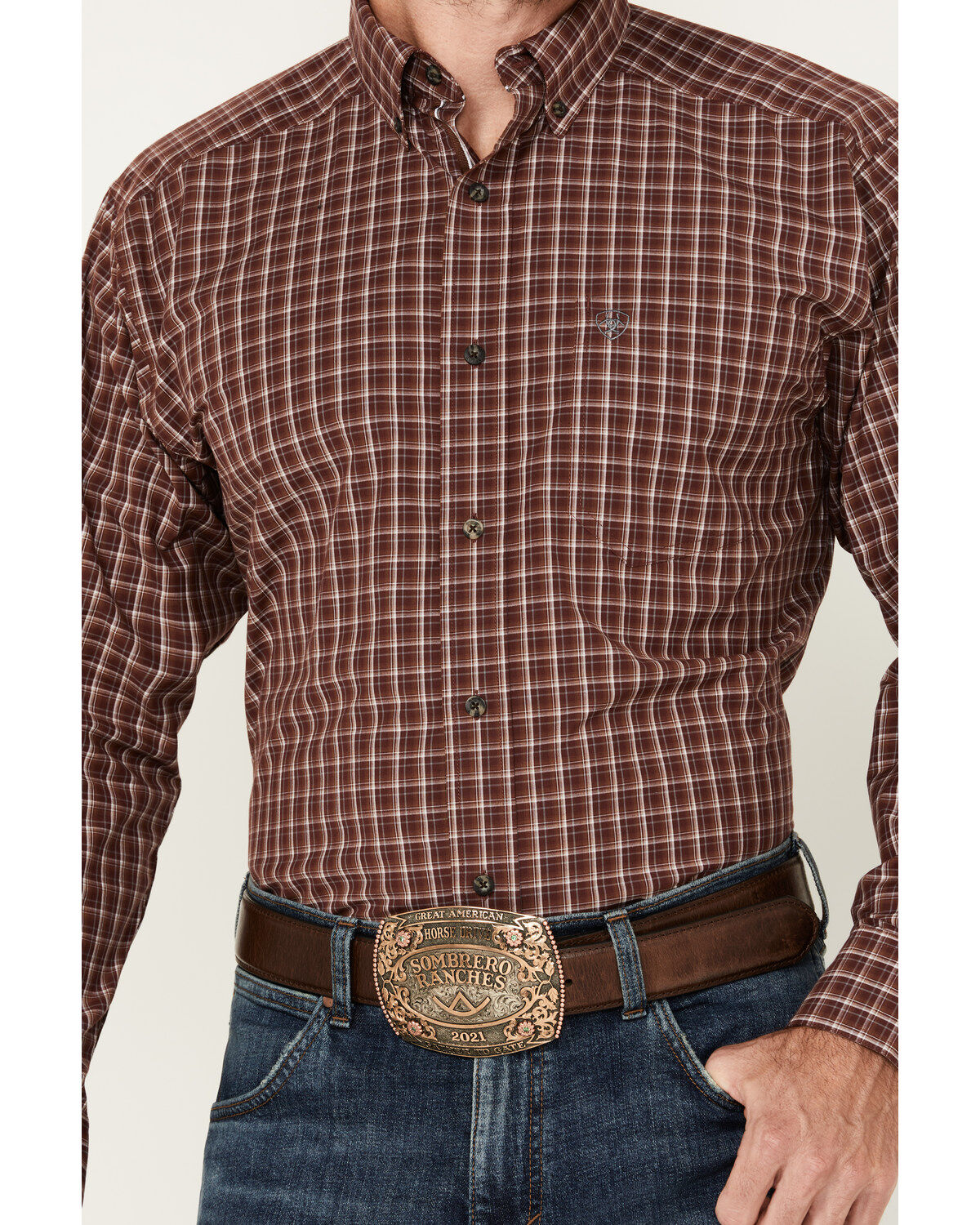 Product Name:  Ariat Men's Nicco Plaid Print Long Sleeve Button-Down Performance Shirt