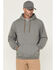 Image #1 - Thorogood Men's Heavyweight Brushed Embossed Logo Hooded Sweatshirt, Heather Grey, hi-res