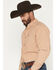 Image #2 - Ariat Men's Burnis Geo Print Long Sleeve Button-Down Western Shirt, Tan, hi-res