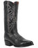 Image #1 - Dan Post Men's Mignon Western Boots - Round Toe, Black, hi-res