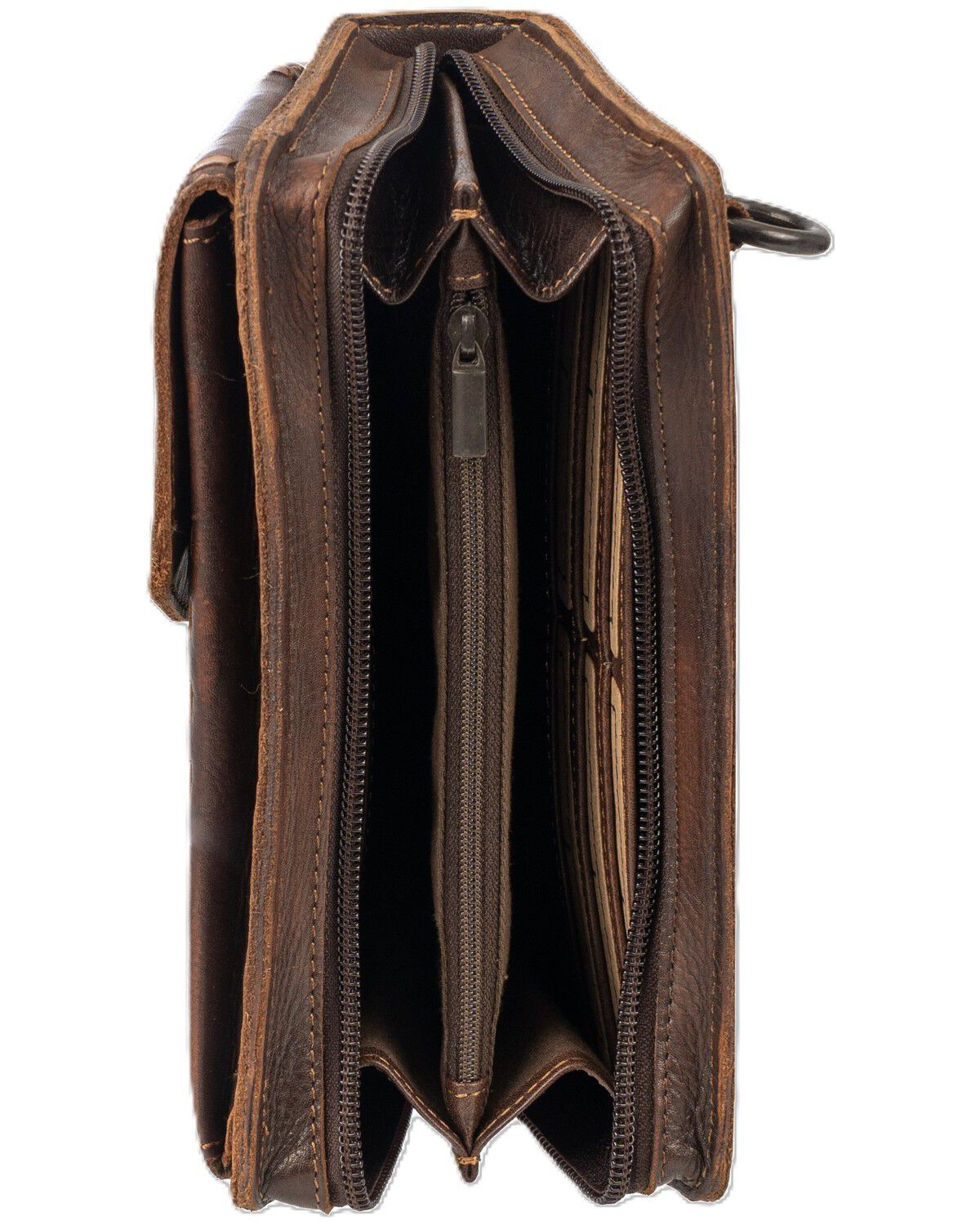 Image #4 - STS Ranchwear by Carroll Women's Bandera Quickdraw Crossbody Wallet, Chocolate, hi-res