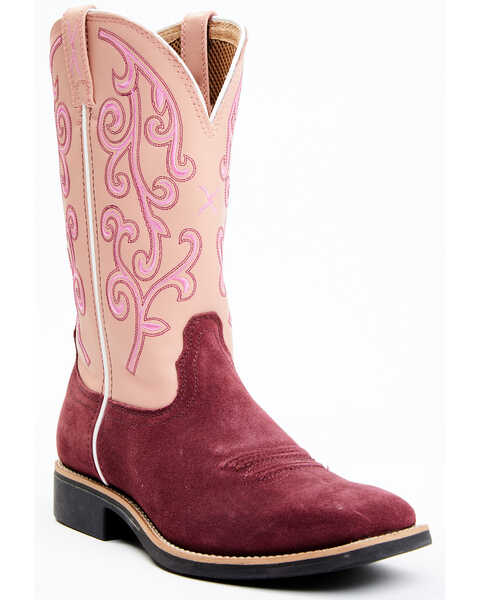 Twisted X Women's Western Performance Boots - Square Toe, Pink, hi-res
