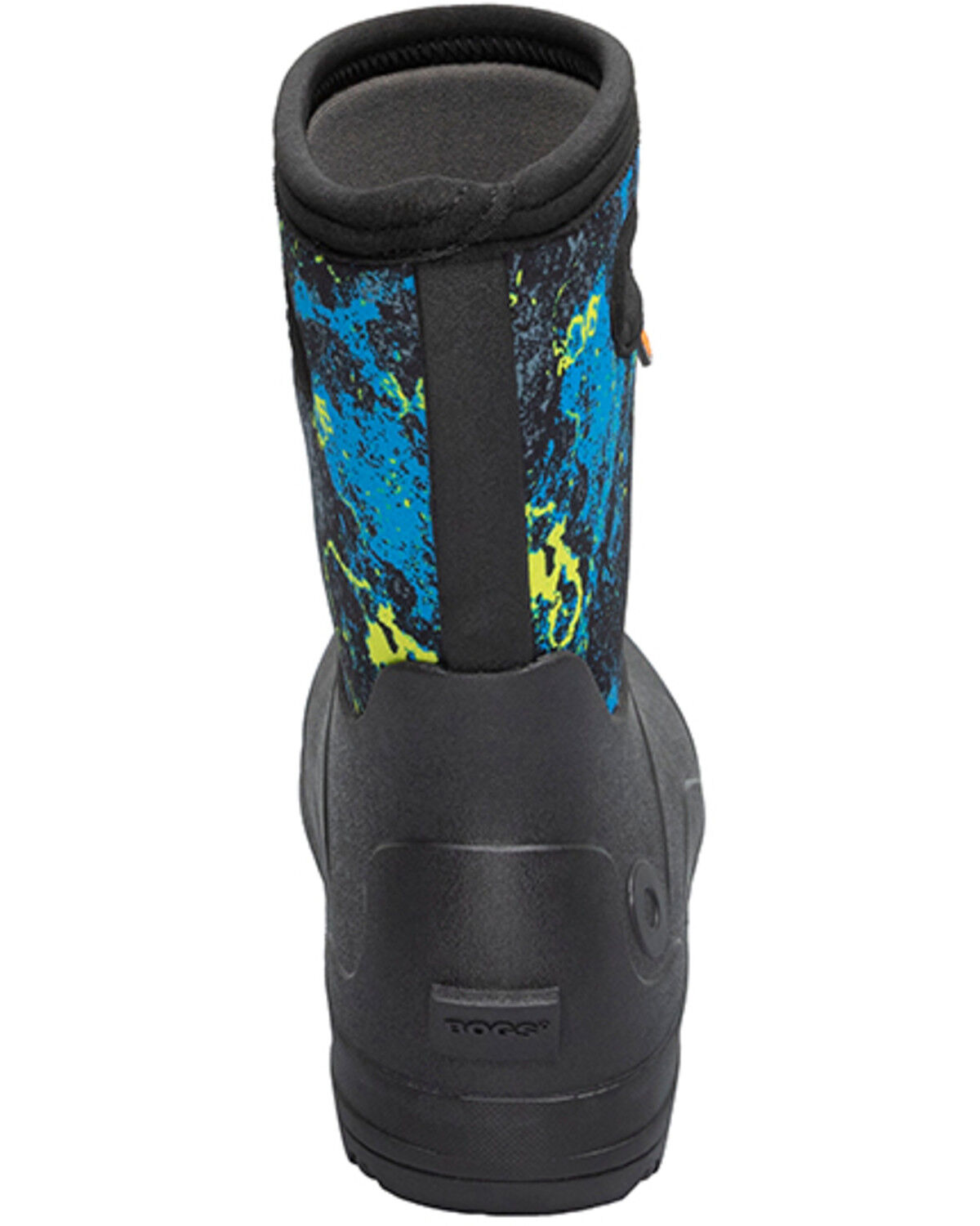 Image #5 - Bogs Boys' York Seamless Acid Camo Rubber Boots, Black, hi-res