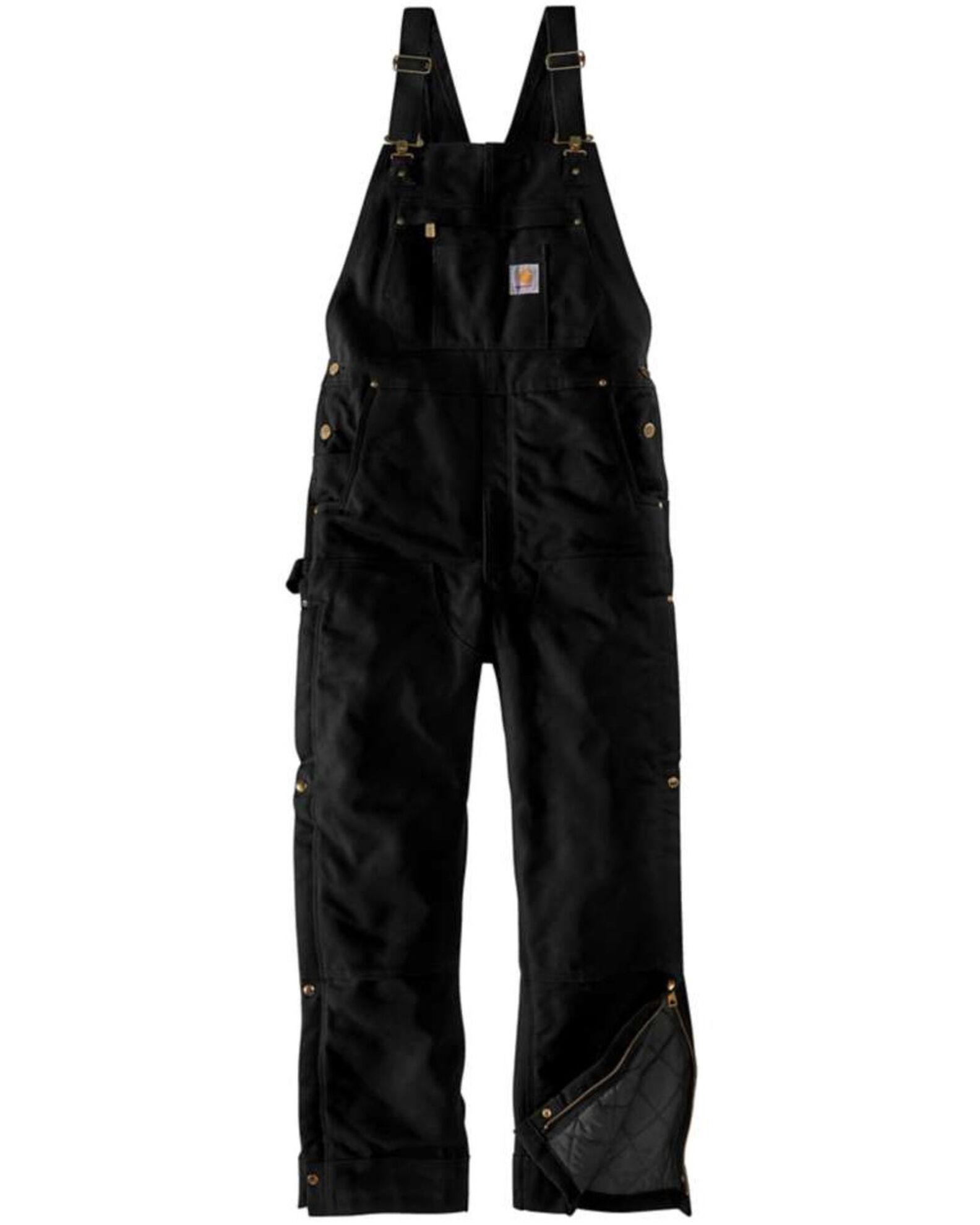 Carhartt Loose Fit Firm Duck Insulated Bib Overall Black 2XL