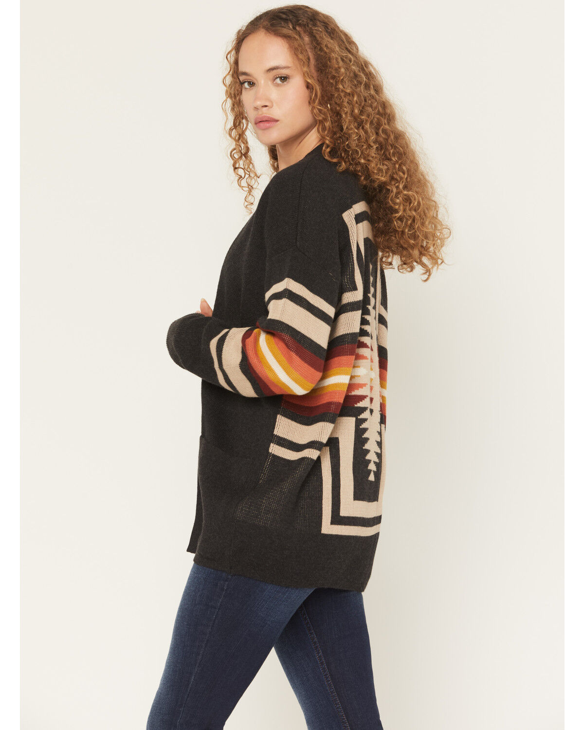 Image #2 - Pendleton Women's Sierra Springs Cardigan, Charcoal, hi-res