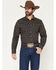 Image #1 - Gibson Trading Co Men's Orbitor Geo Print Long Sleeve Snap Western Shirt - Tall, Black, hi-res