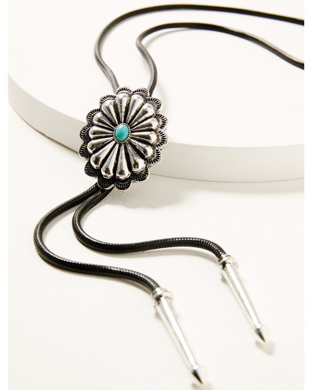Image #2 - Shyanne Women's Concho Bolo Tie, Silver, hi-res