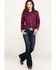 Image #6 - Cinch Women's Burgundy Button-Down Long Sleeve Western Shirt, Burgundy, hi-res