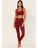 Image #4 - Idyllwind Women's Strappy Back Sports Bra, Burgundy, hi-res