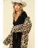 Cripple Creek Women's Leopard Faux Fur Long Coat, , hi-res