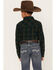 Cody James Boys' Plaid Print Long Sleeve Snap Western Flannel Shirt, Olive, hi-res
