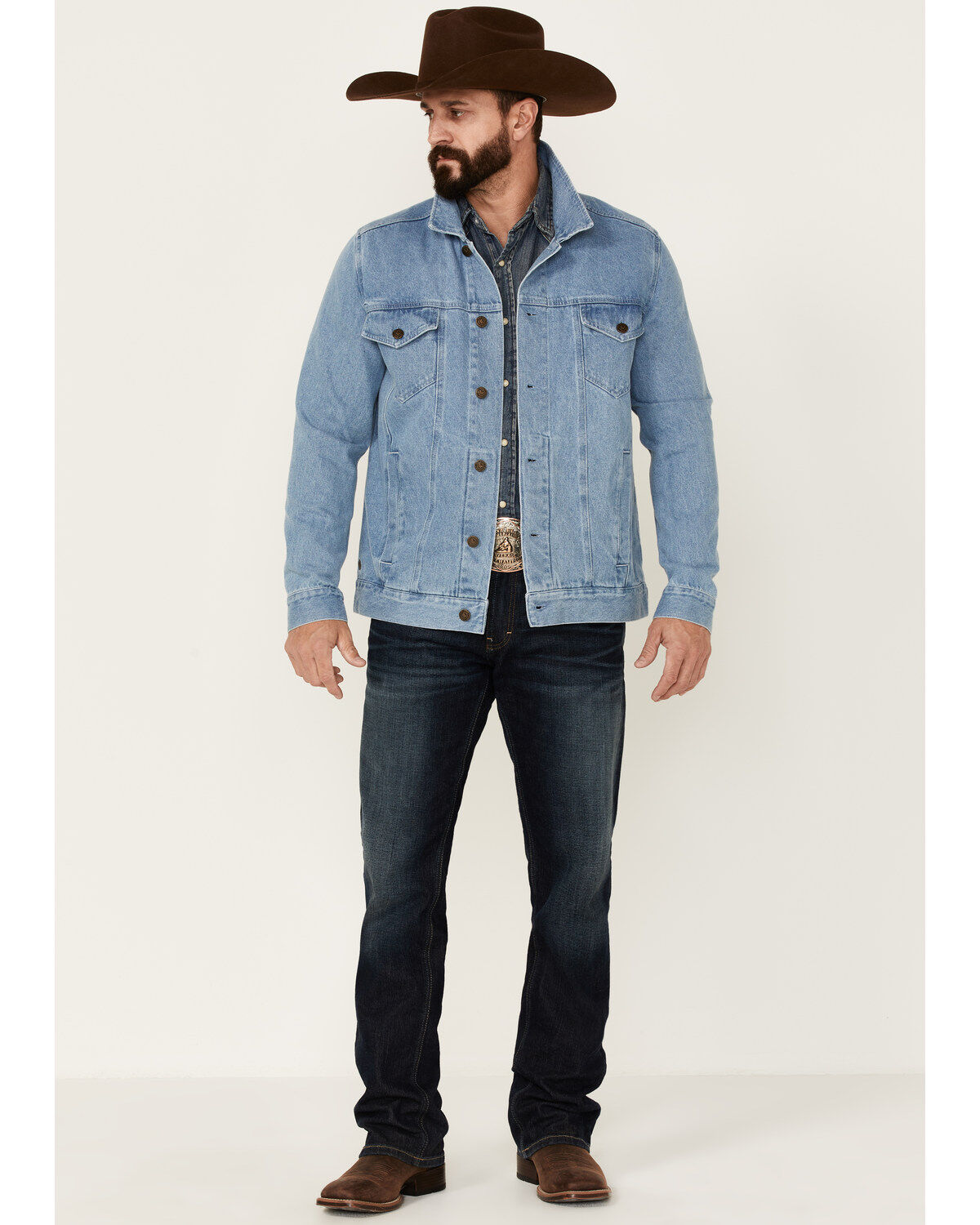 Image #3 - Cody James Men's Coasting Light Wash Button-Front Unlined Denim Jacket, Indigo, hi-res