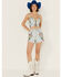 Image #1 - Blank NYC Women's Light Wash High Rise Floral Embroidered Denim Shorts, Light Wash, hi-res