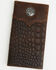 Image #1 - Cody James Men's Caiman Print Rodeo Wallet, Dark Brown, hi-res