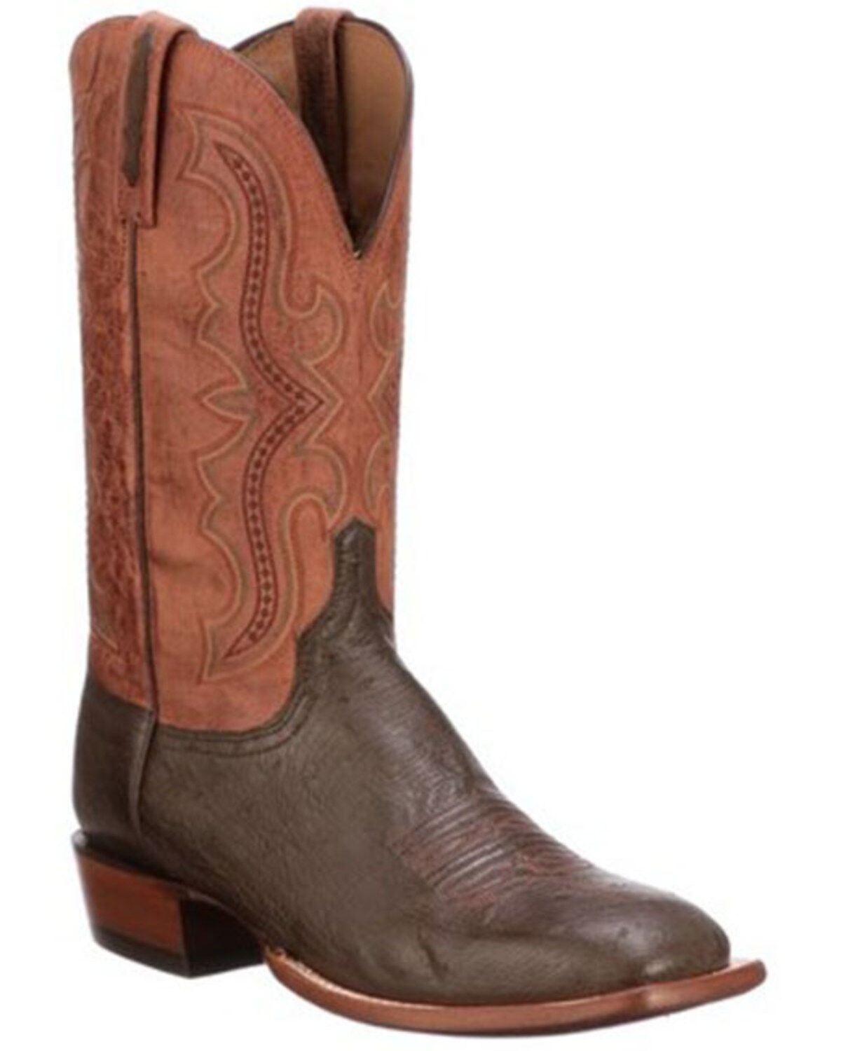 ostrich skin steel toe work boots