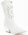 Image #1 - Golo Women's Mae Sun Inlay Western Fashion Boots - Snip Toe, White, hi-res