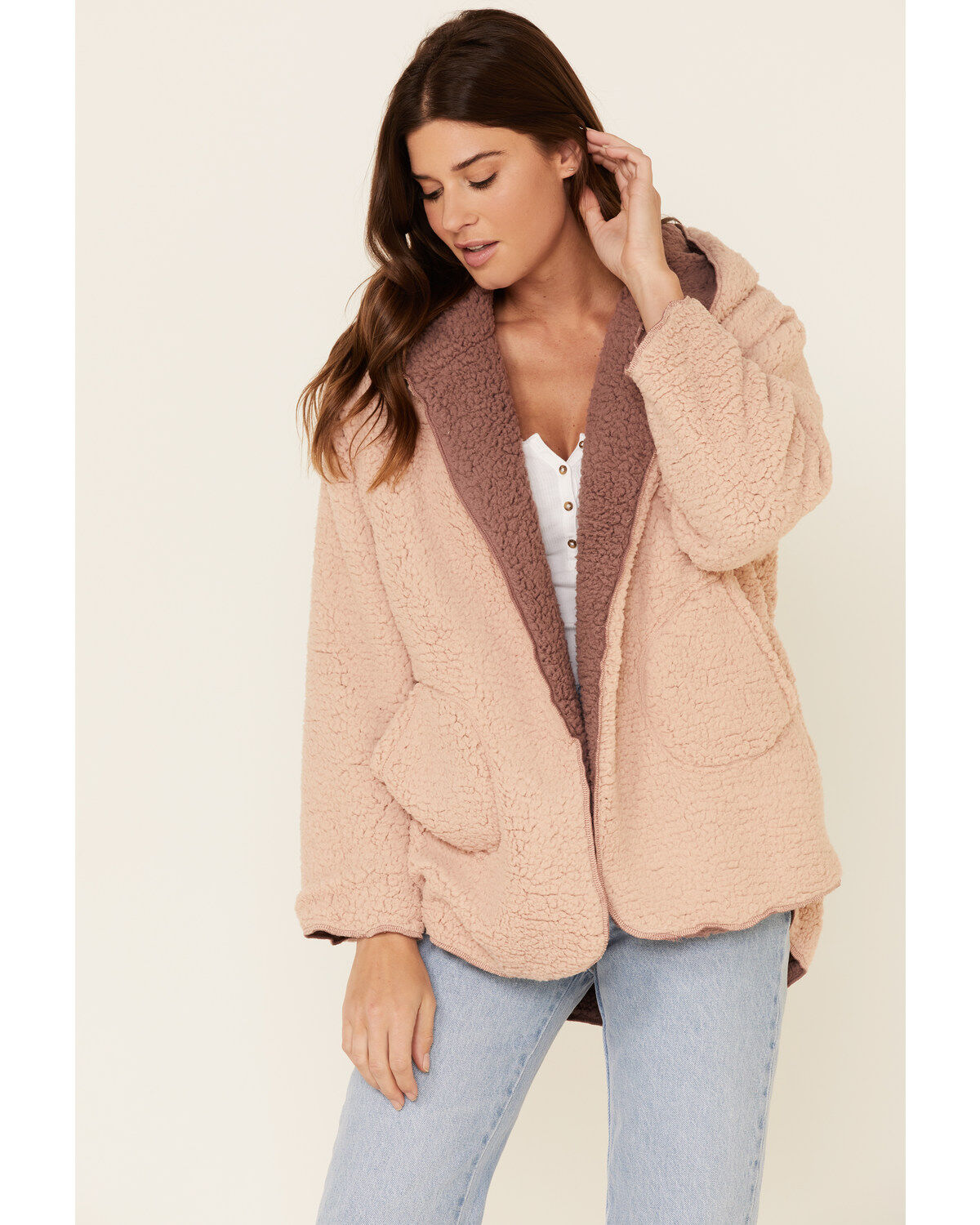 sherpa open jacket
