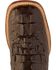 Image #6 - Ferrini Women's Hornback Caiman Print Western Boots - Broad Square Toe, Chocolate, hi-res