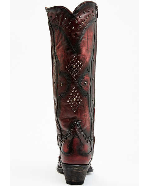 Dan Post Women's Daredevil Western Boots - Snip Toe, Red, hi-res