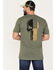 Howitzer Men's Alpha Patriot Graphic T-Shirt, Heather Green, hi-res