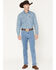 Image #1 - Wrangler Men's 13MWZ Toughlite Medium Wash Cowboy Cut Straight Stretch Denim Jeans, Medium Wash, hi-res