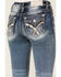 Image #2 - Miss Me Women's Medium Wash Geometric Braid Mid Rise 34" Bootcut Stretch Denim Jeans, Medium Wash, hi-res
