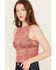 Image #2 - Rock & Roll Denim Women's Paisley Print Mesh Tank, Pink, hi-res