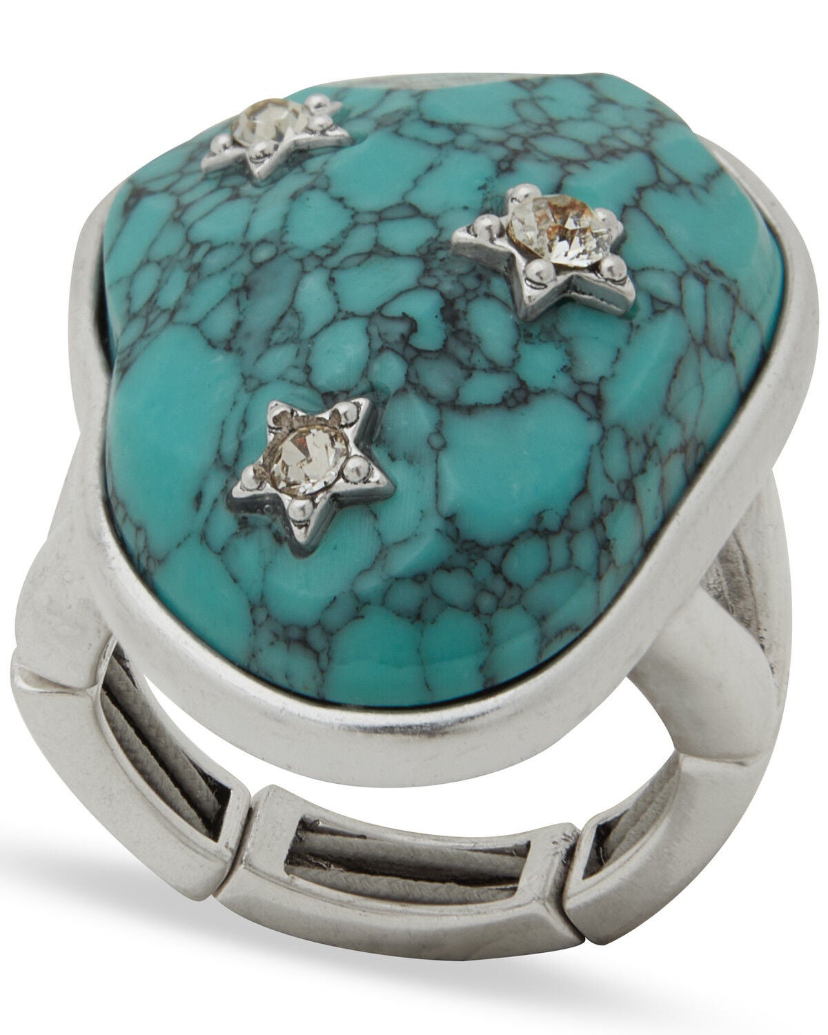 Image #1 - Lainey Wilson Women's Pave Star Ring, Silver, hi-res