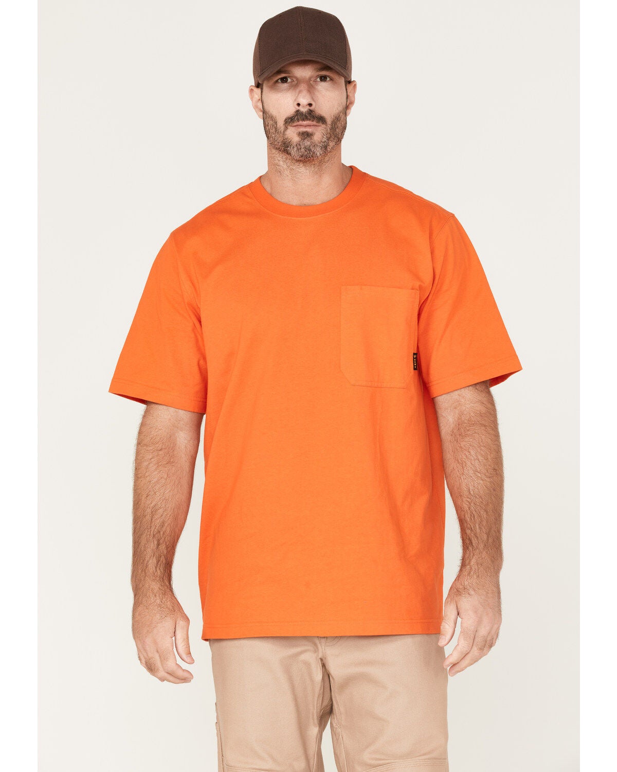 Hawx Men's Forge Work Pocket T-Shirt, Orange, hi-res