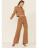 Image #5 - The Now Women's Cropped Blazer, Tan, hi-res