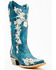 Image #1 - Corral Women's Floral Embroidered & Rhinestone Studded Western Boots - Snip Toe, Navy, hi-res