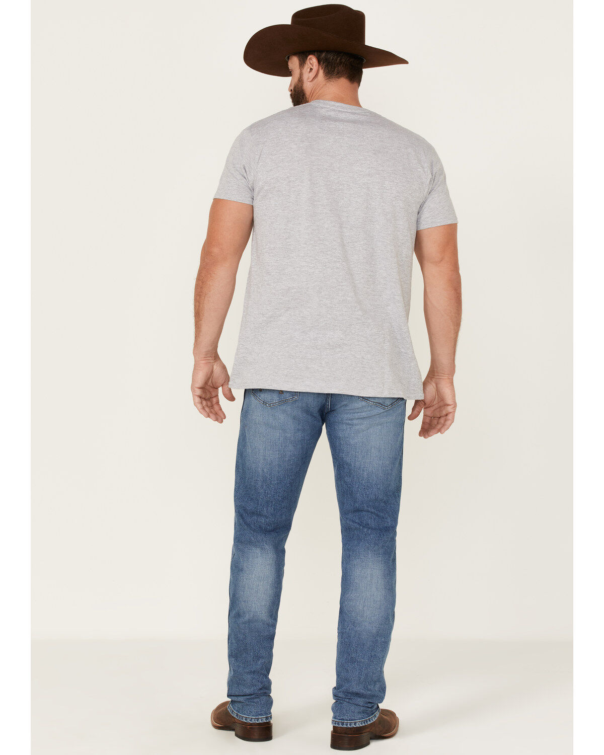 Image #3 - Wrangler Retro Men's Payson Light Wash Stretch Slim Straight Jeans, Light Wash, hi-res