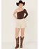 Image #1 - Miss Me Women's High Rise Crochet Shorts, Beige, hi-res