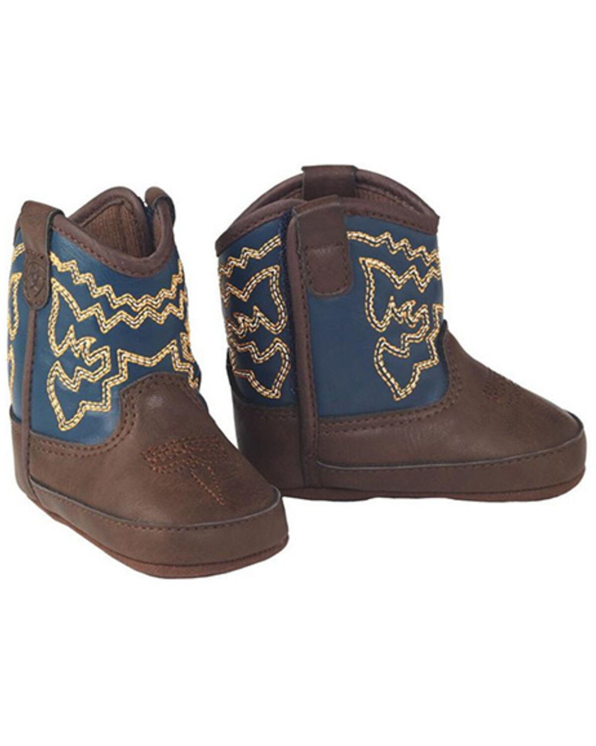 Image #1 - Ariat Infant-Boys' Lil Stomper Deadwood Western Boots - Round toe, Brown, hi-res