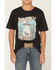 Image #3 - Sable Sky Boys' Howdy Space Cow Short Sleeve Graphic T-Shirt, Black, hi-res