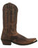 Laredo Men's Murphy Braid Bucklace Distressed Western Boots - Snip Toe , Chocolate, hi-res